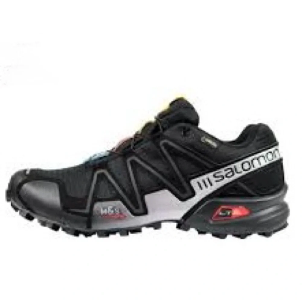 Salomon Speedcross 3 Trail Running Shoes Size 9 Black Blue Quicklace - Picture 9 of 12